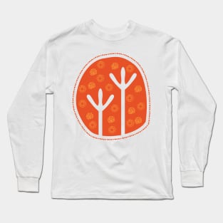 Emu Feet Australian Aboriginal Style Long Sleeve T-Shirt